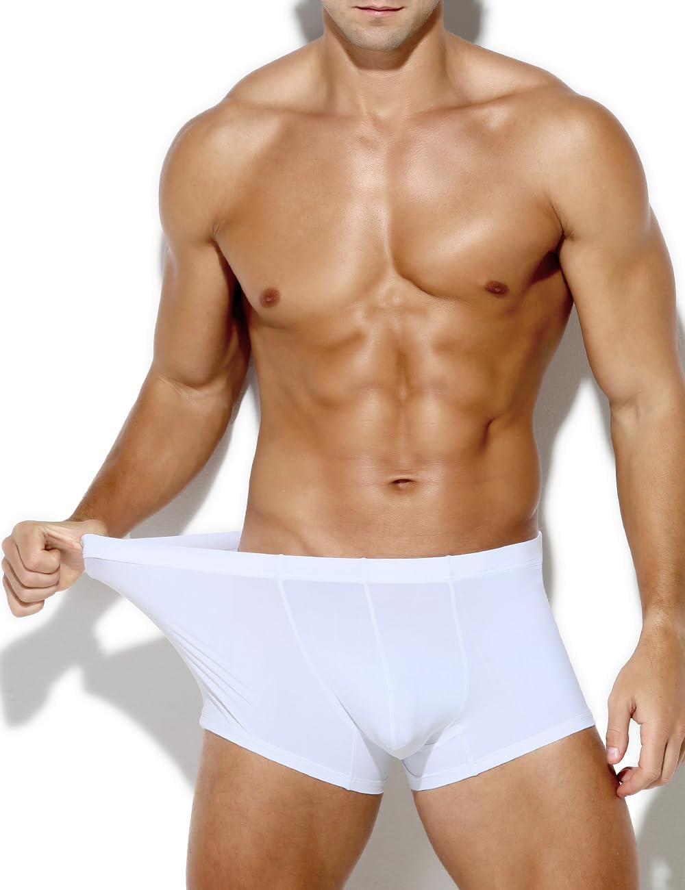 Men's Sexy Silky Trunks Underwear Boxer Briefs 1 Pack - Image 2