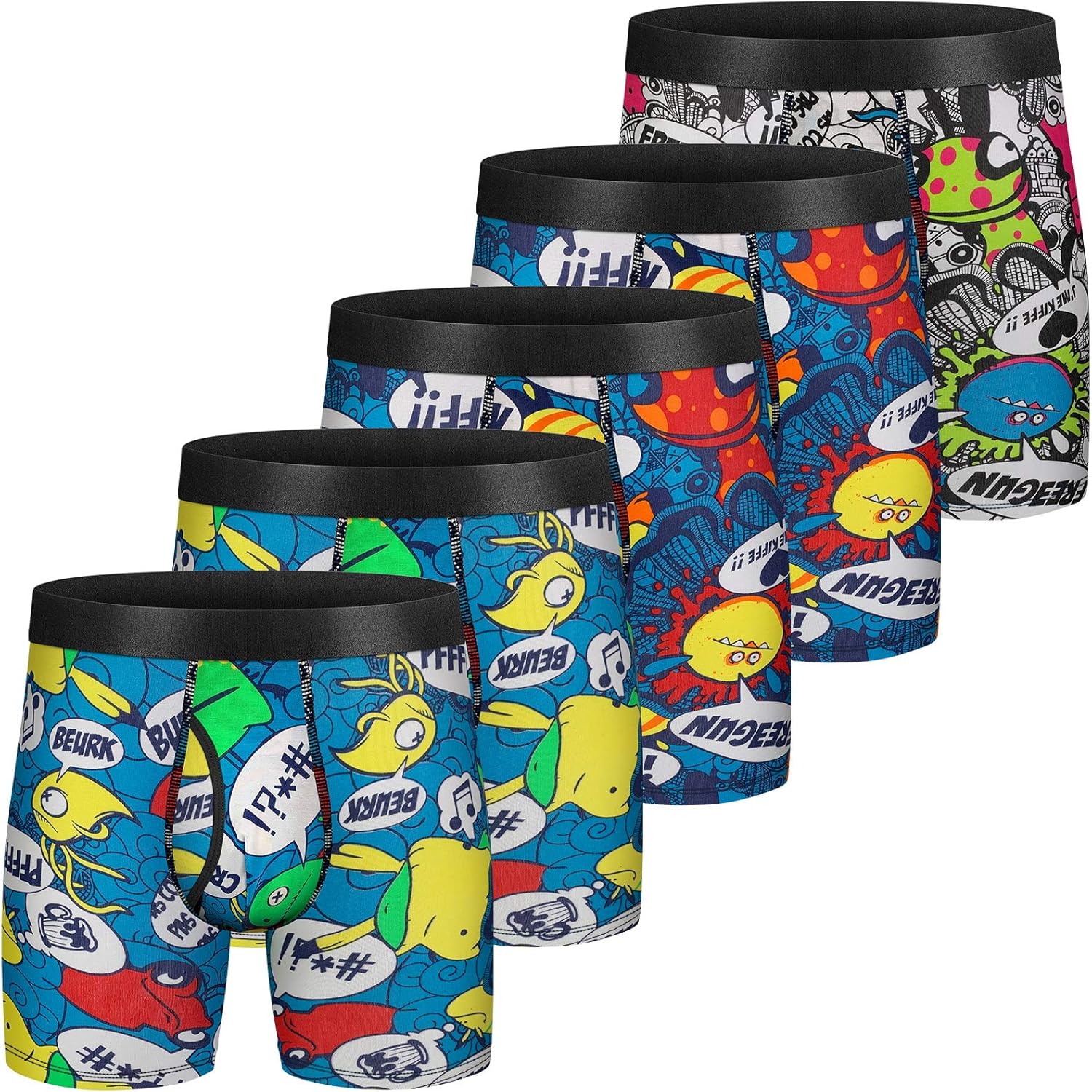 Mens Boxer Briefs Cotton Underwear Short Leg Comfy Breathable Sport Short Leg Boxer Briefs